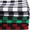 6 Pieces Christmas Plaid Fabric 20 x 20 Inch, Cotton Fabric Bundles Buffalo Plaid Quilting Fabric Sewing Patchwork for Christmas DIY Craft, 3 Style